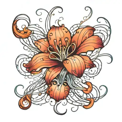 Spider Lily Flower Jellyfish Floating