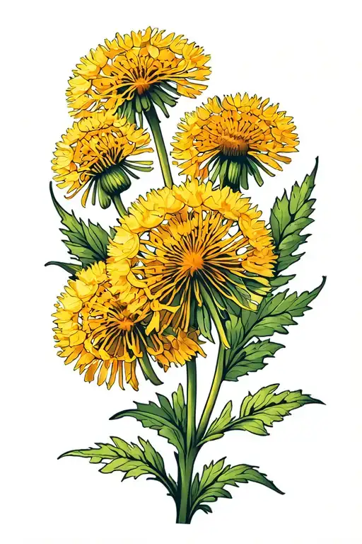 Dandelion Plant In Color