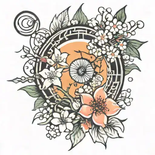 Cherry Blossom And Sun