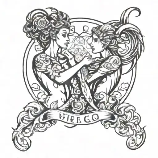 Virgo And Capricorn Sign Intertwined