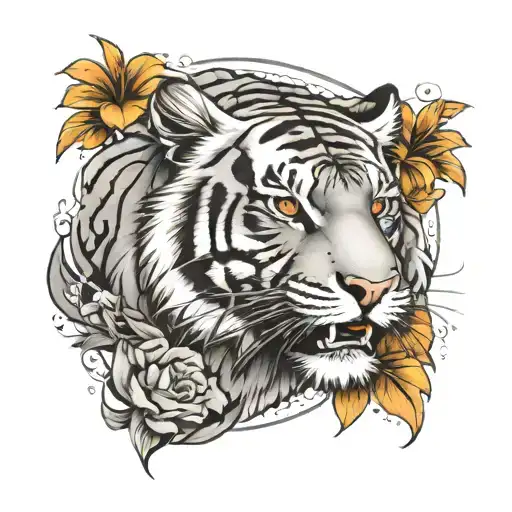 Arm Sleeve Tiger And Jungle Grey Wash