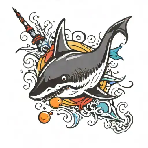 Semi Colon And Shark