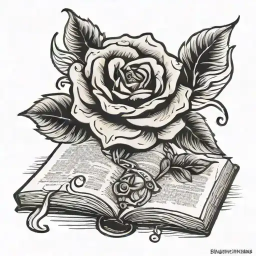 Rosery On Bible Page