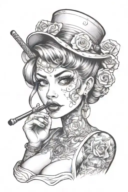 Sexy Gangster Girl With Sucker