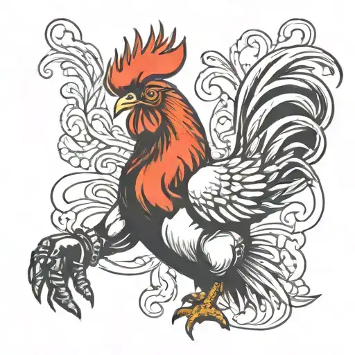 Fighting Rooster With Boxing Gloves