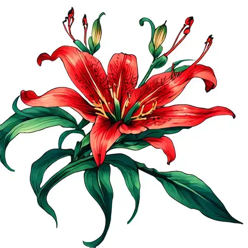 Sophia Aubree Zadie Red Spider Lily