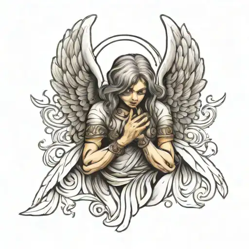 Angel With Praying Hands