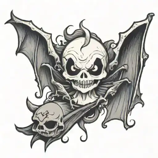 Ghost With Bat Balloons