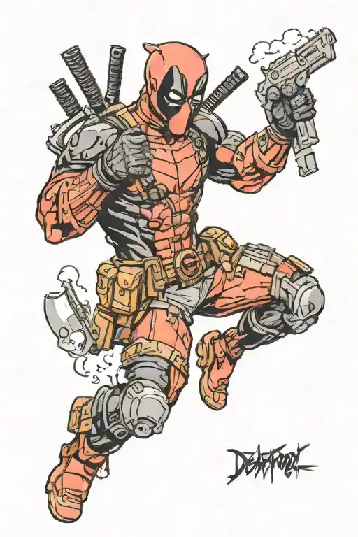 Deadpool With Punisher Skull