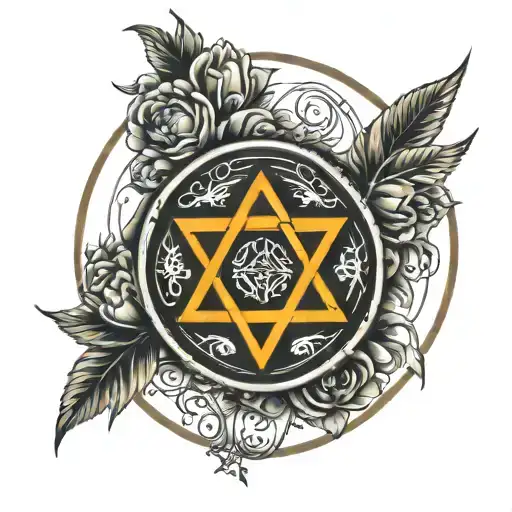 Circle Of Hebrew Text 'As For Me And My House We Will Serve The Lord'