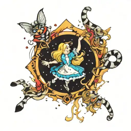 Alice In Wonderland Falling Down A Black Hole