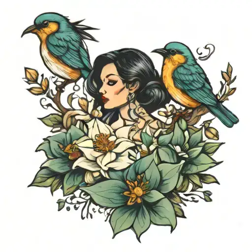 Jasmine And Two Bird
