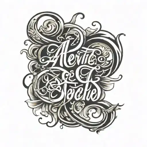 Aj Script Font Intertwined