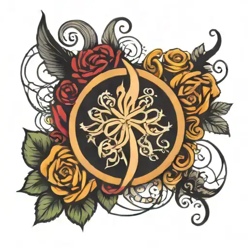 A Virgo Sign And Gemini Sign Connected By The Infinity Aign