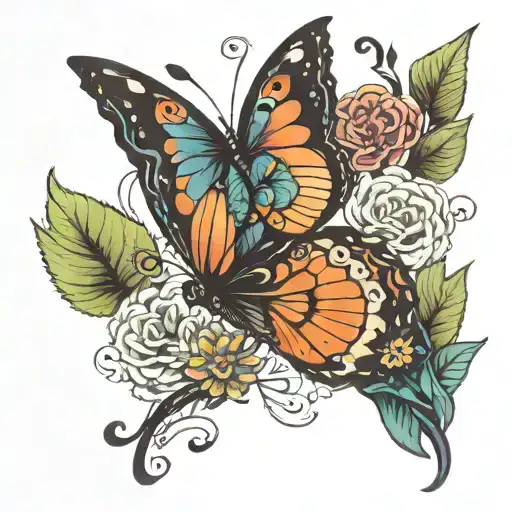 Butterfly With Semicolon As The Body And The Wings Are A Neda Plant