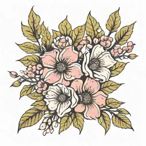 January June May August Birth Flower Bouquet