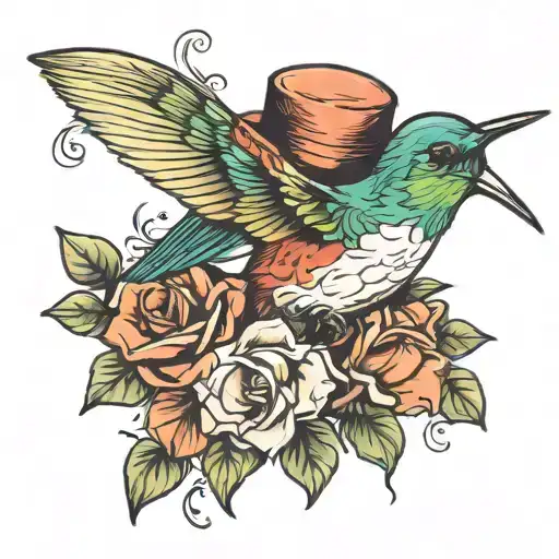 Hummingbird Wearing A Hat