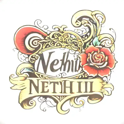 Nethii Name With Love Sign