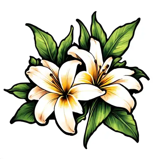 2 Tiger Lily Flowers