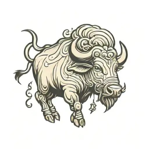 Muscular Water Buffalo
