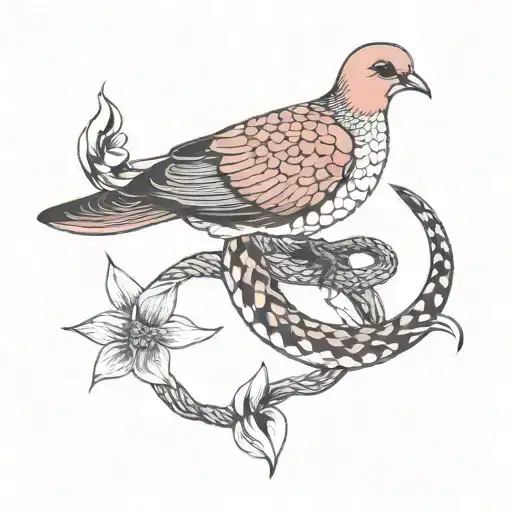 Snake And Mourning Dove