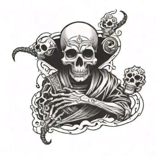 Skeleton Monk Third Eye