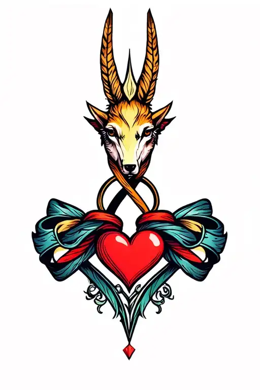 Zodiac Sign Sagittarius Bow Infinity Symbol With Heart