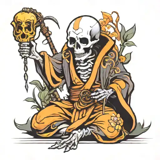 Skeleton Monk