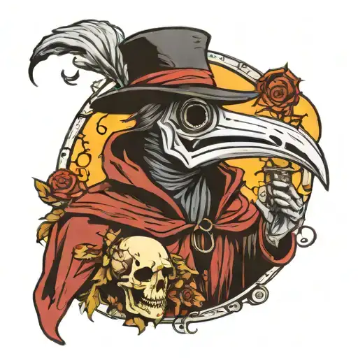 Plague Doctor With Poision Skull