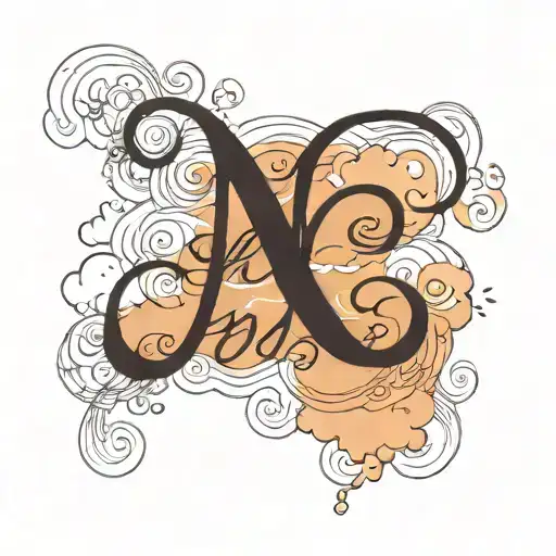 The Letters K J W In Cursive Coming Through Clouds With The Date 1957-Infinity Underneath