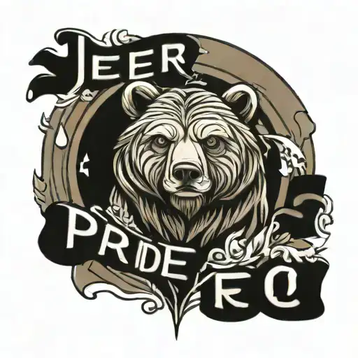 Pride Tattoo With Bear And Word Jer