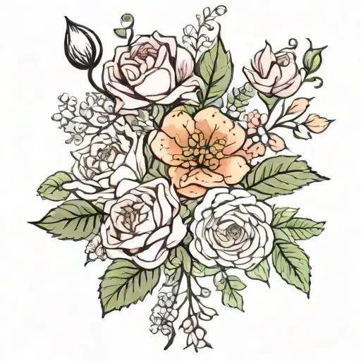 May September December Birth Flower Bouquet