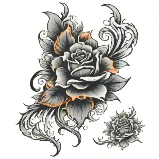 Black & Gray A4 Size Full Tattoo Photo