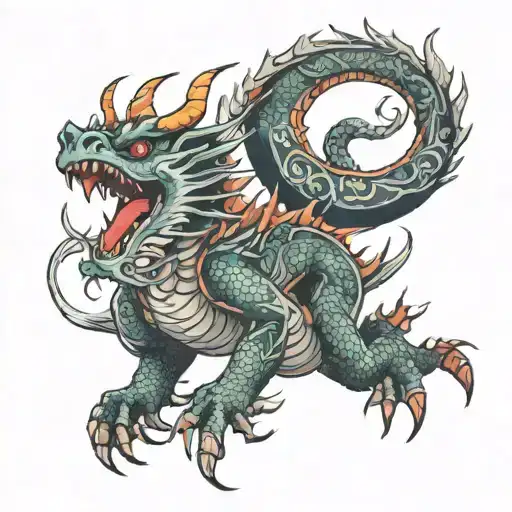 Dragon Tatoo All Arm