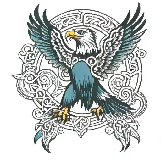 Celtic Eagle North American Indian