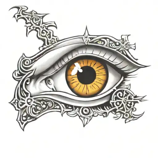 Eye With Religious Cross