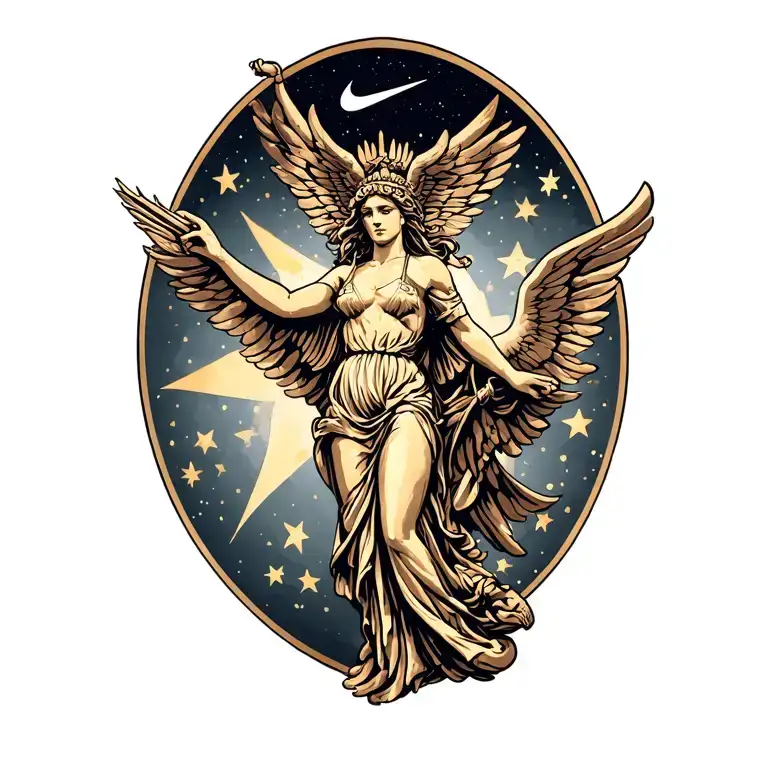 Nike Goddess Of Victory And Stars