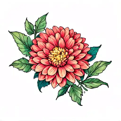 Chrysanthemum Flower With Scorpion Wrapped