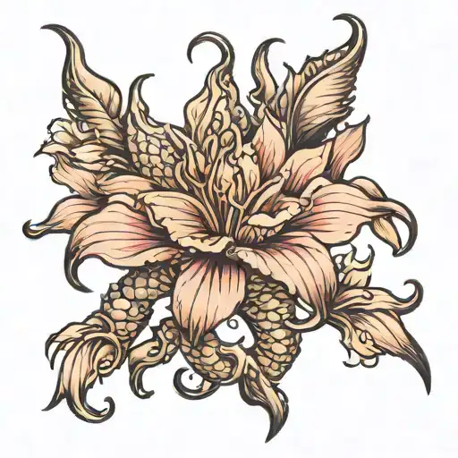 Gladiolus Scale Scorpion Tattoo Design