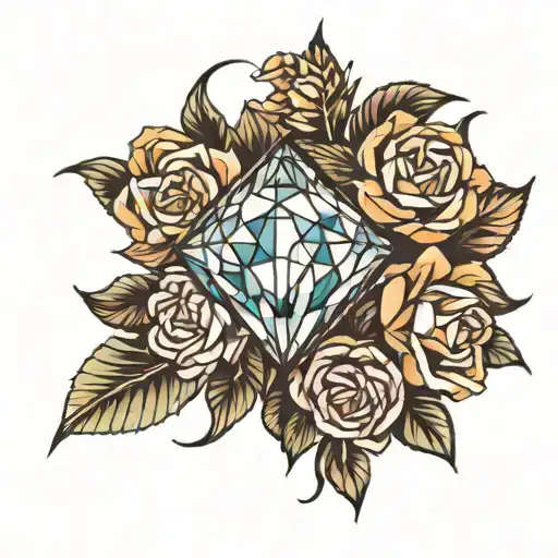 Diamond With Flowers Wrapped