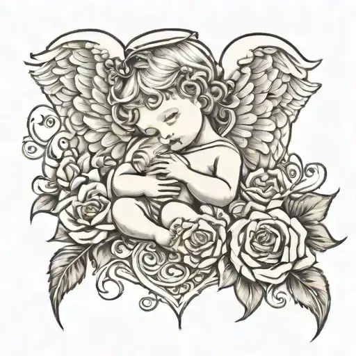 Baby Angel And Mum Remembrance