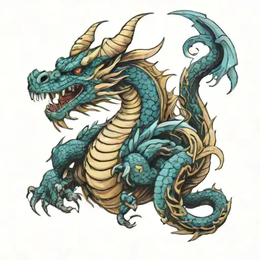 Western Dragon Full On Demon Neck