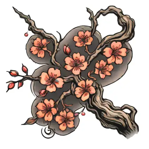 Symplistic Yet Detailed Cherry Blossom Tree