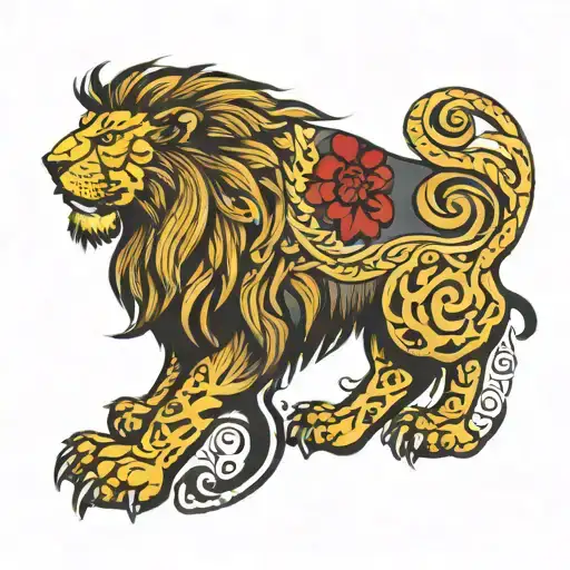Scottish Lion Wearing