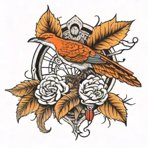 Rail Nature Inspired Tattoo Design Incorporating Elements