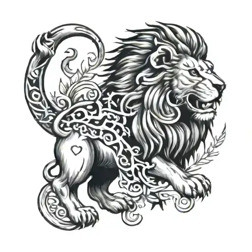 Lion With My Brother Year 1995 Memory Of My Father And My Birth Sign Scorpio