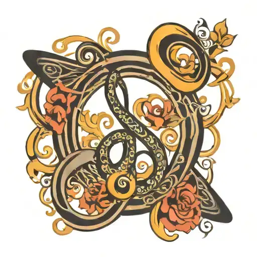 Infinity Symbol With Music Note Intertwined