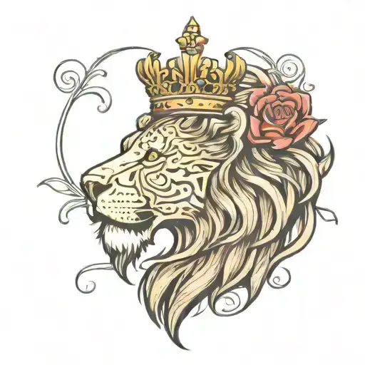 Check Lion And Crown Adorned