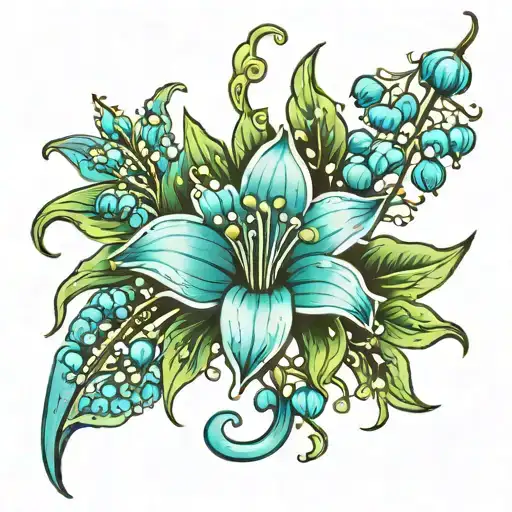Turquoise Lily Of The Valley Flower
