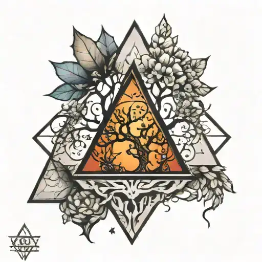 Triangle And Tree Of Life